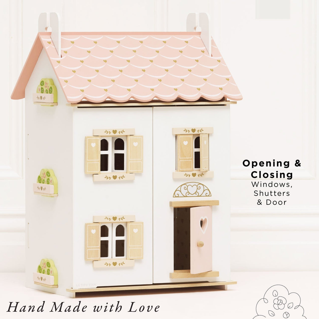 Roseheart Wooden Dolls House - Miu Mau Collectibles