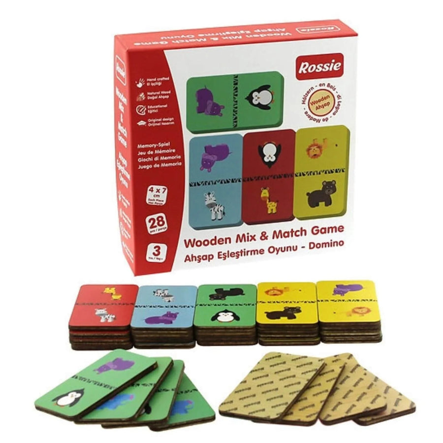 Rossie Wood Matching Game - Domino - Miu Mau Collectibles