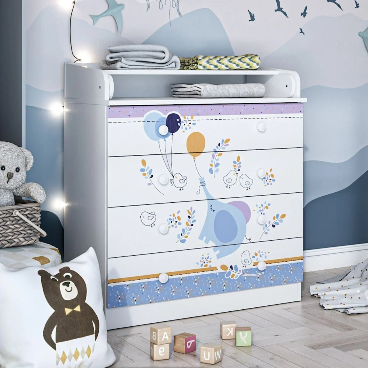 Shefa Kids 800 Changing Dresser - Elephant - Miu Mau Collectibles