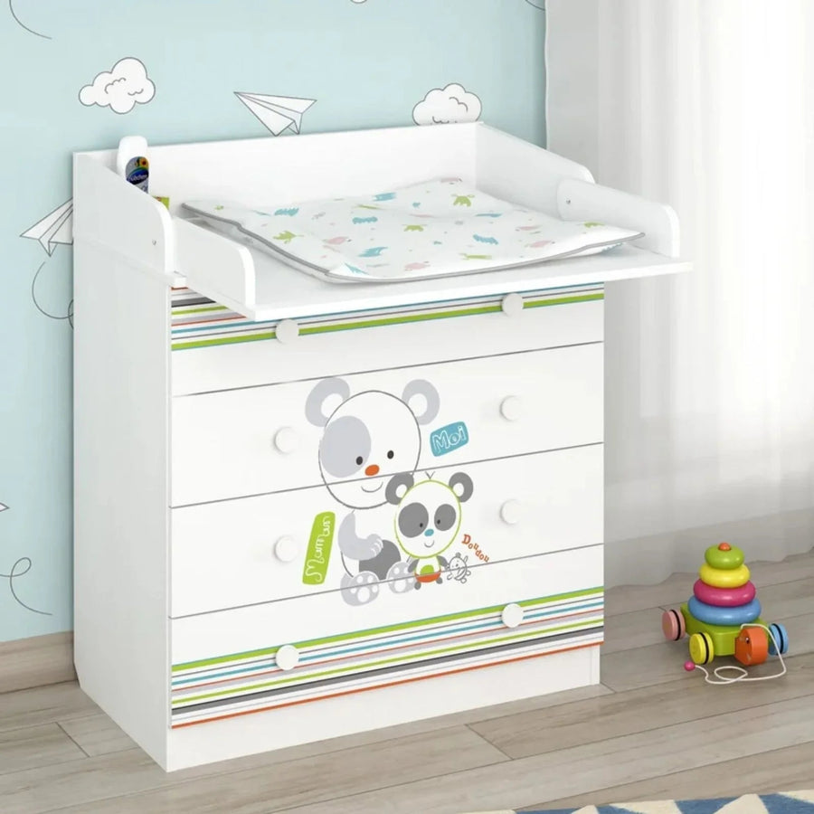 Shefa Kids 800 Changing Dresser - Pandas - Miu Mau Collectibles