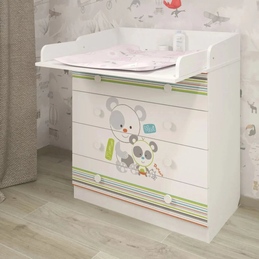 Shefa Kids 800 Changing Dresser - Pandas - Miu Mau Collectibles