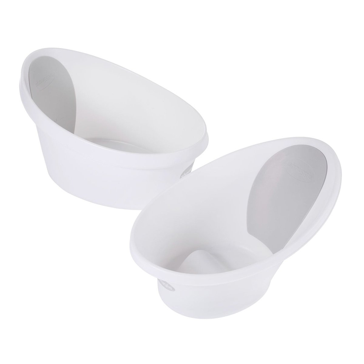 Shnuggle Toddler Bath Tub - White With Light Grey Backrest - Miu Mau Collectibles