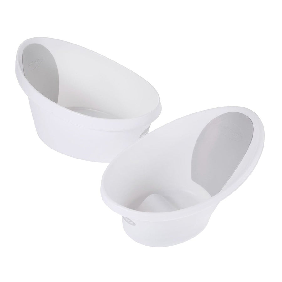 Shnuggle Toddler Bath Tub - White With Light Grey Backrest - Miu Mau Collectibles