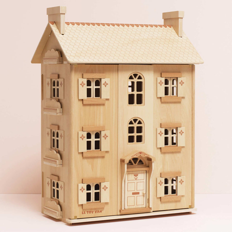 The Grand Natural Wood Dolls House - Miu Mau Collectibles