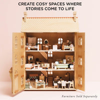 The Grand Natural Wood Dolls House - Miu Mau Collectibles
