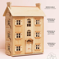 The Grand Natural Wood Dolls House - Miu Mau Collectibles