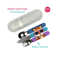 TUM TUM Travel Cutlery Set with Case - Felicity Fox - Miu Mau Collectibles