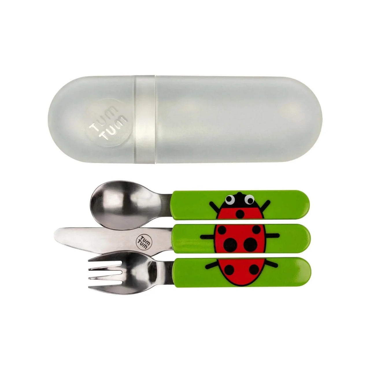 TUM TUM Travel Cutlery Set with Case - Ladybird - Miu Mau Collectibles