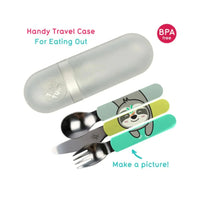 TUM TUM Travel Cutlery Set with Case - Stanley Sloth - Miu Mau Collectibles