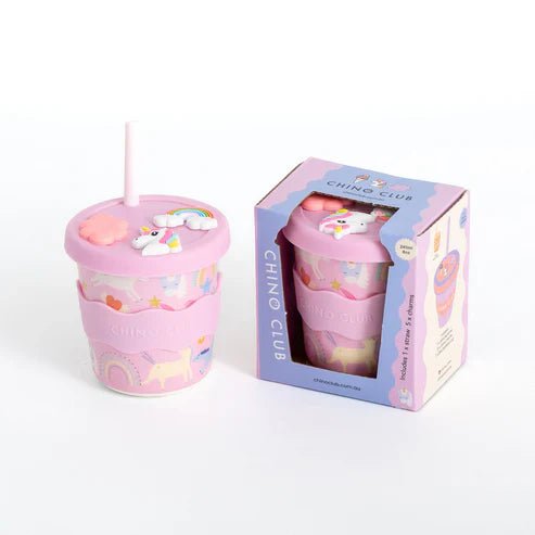 Unicorn Chino Charm Cup 8oz (STRAW INCLUDED) - Miu Mau Collectibles