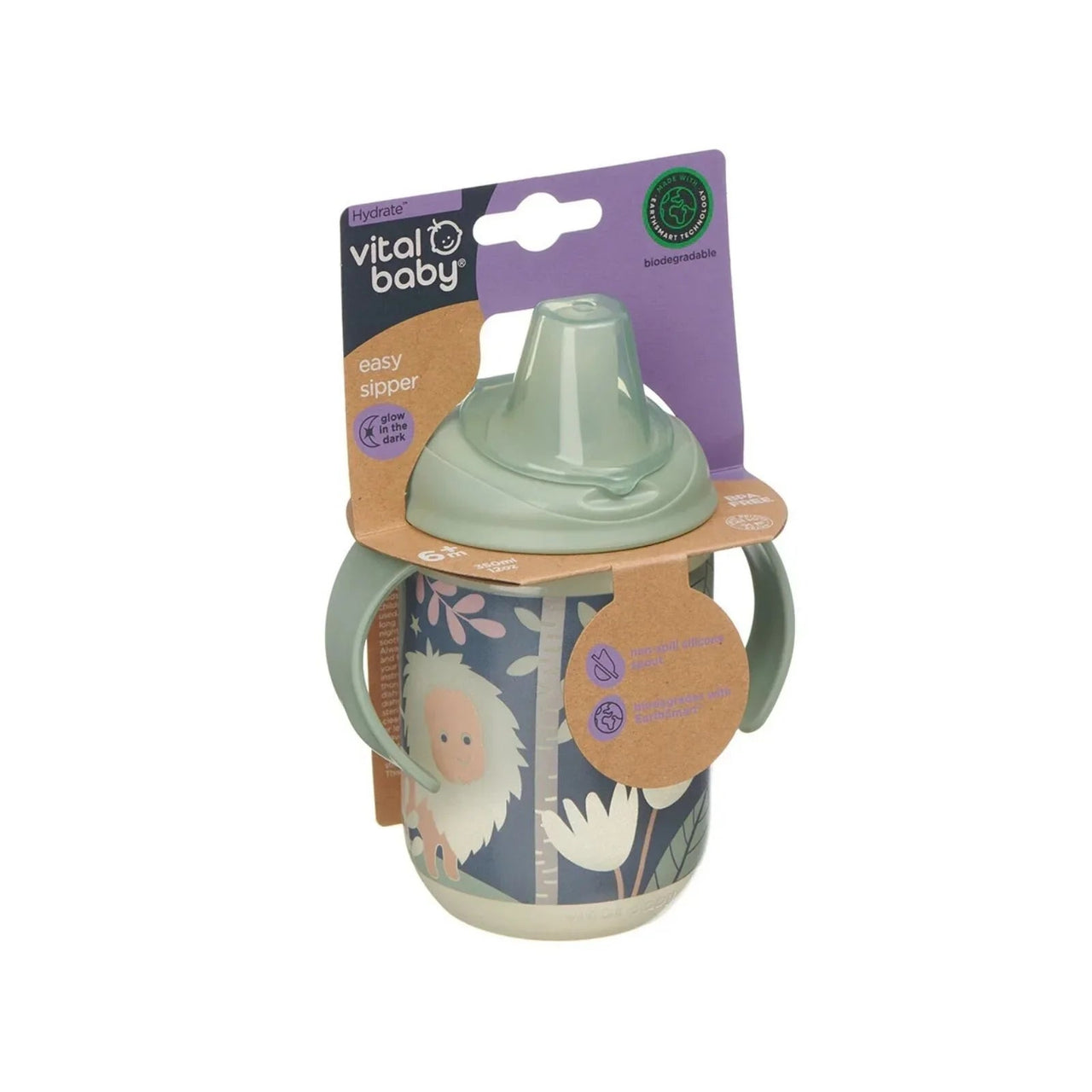 Vital Baby Hydrate Easy Sipper Cup 350ml - Jungle Glow - Miu Mau Collectibles