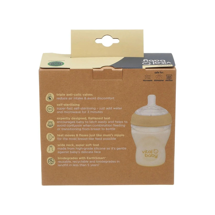 Vital Baby Nurture Breast Like Bottle 240ml Pack of 2 - Miu Mau Collectibles