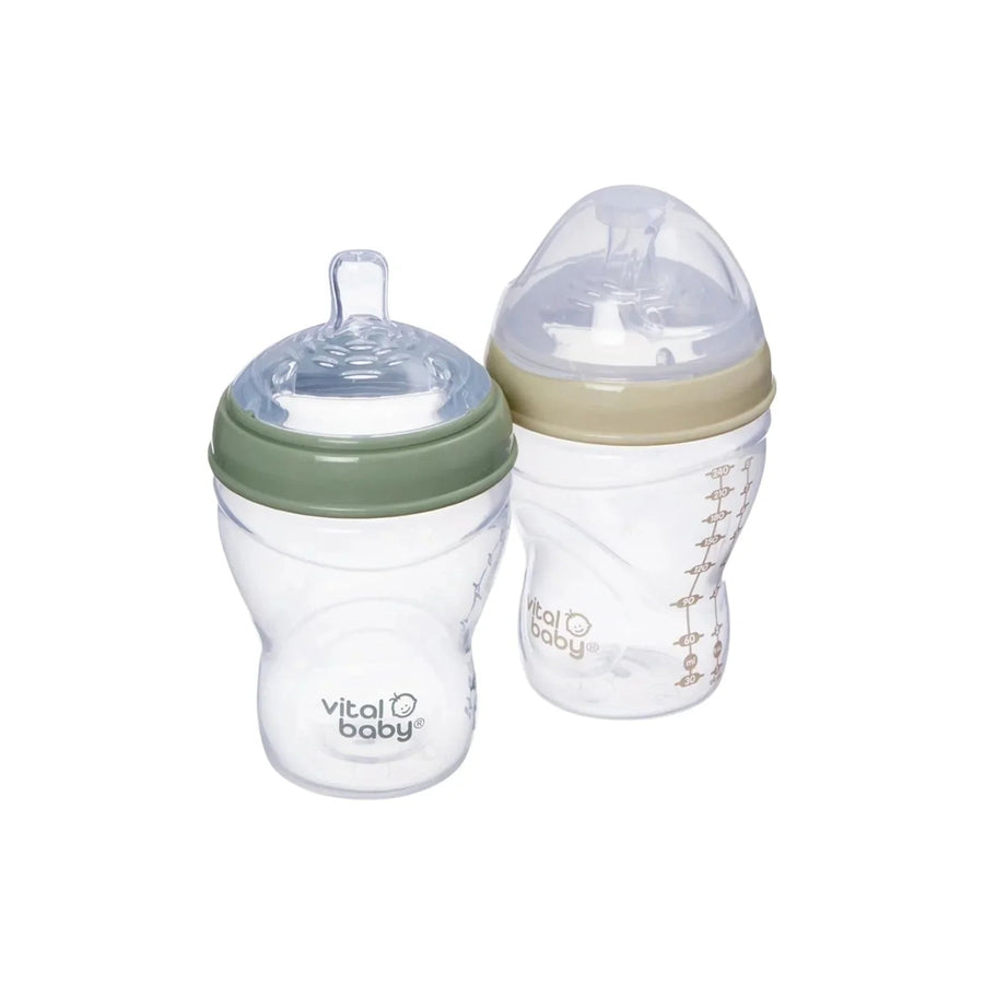 Vital Baby Nurture Breast Like Bottle 240ml Pack of 2 - Miu Mau Collectibles