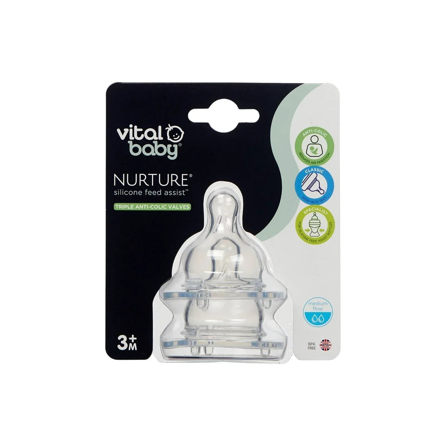Vital Baby Nurture Silicone Teats Medium Flow - Miu Mau Collectibles