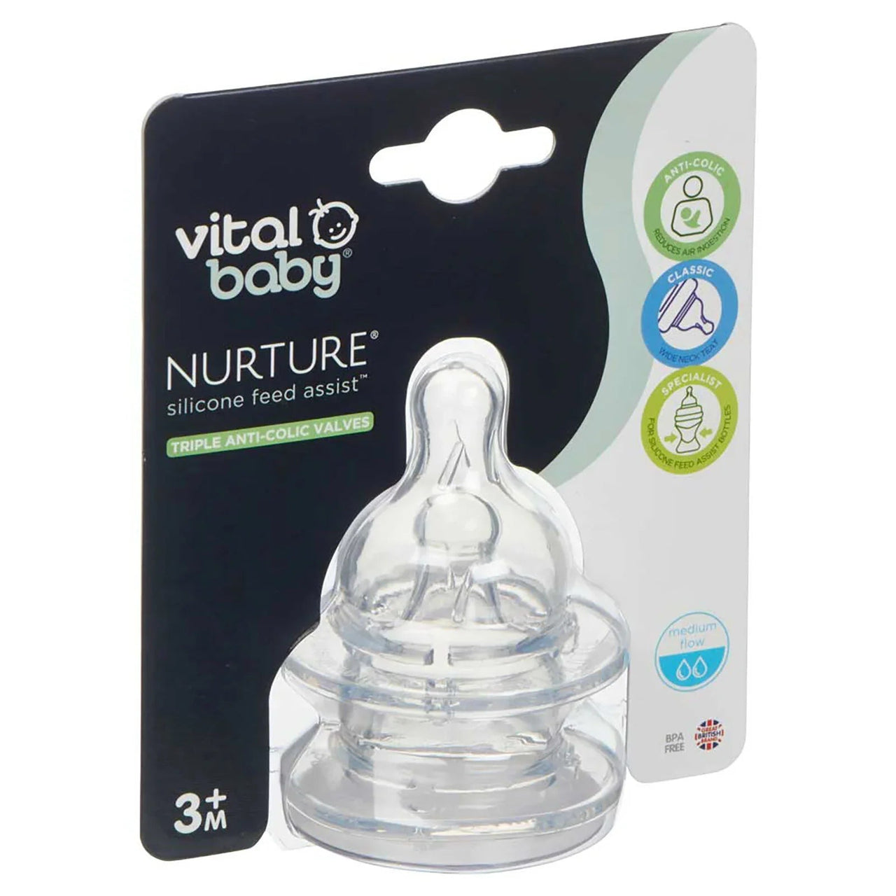 Vital Baby Nurture Silicone Teats Medium Flow - Miu Mau Collectibles