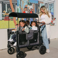 Wonderfold W4 Luxe Pro Stroller Wagon - Jet Black - Miu Mau Baby & Kids Store
