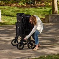 Wonderfold W4 Luxe Pro Stroller Wagon - Jet Black - Miu Mau Baby & Kids Store