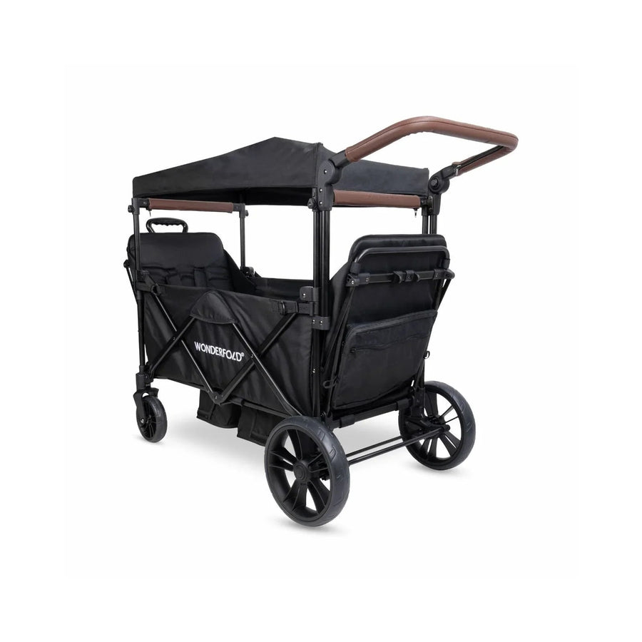 Wonderfold X2R Push and Pull Quad Stroller Wagon - Black - Miu Mau Baby & Kids Store