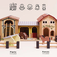 Wooden Farmyard Stables - Miu Mau Collectibles