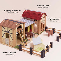 Wooden Farmyard Stables - Miu Mau Collectibles