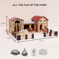 Wooden Farmyard Stables - Miu Mau Collectibles