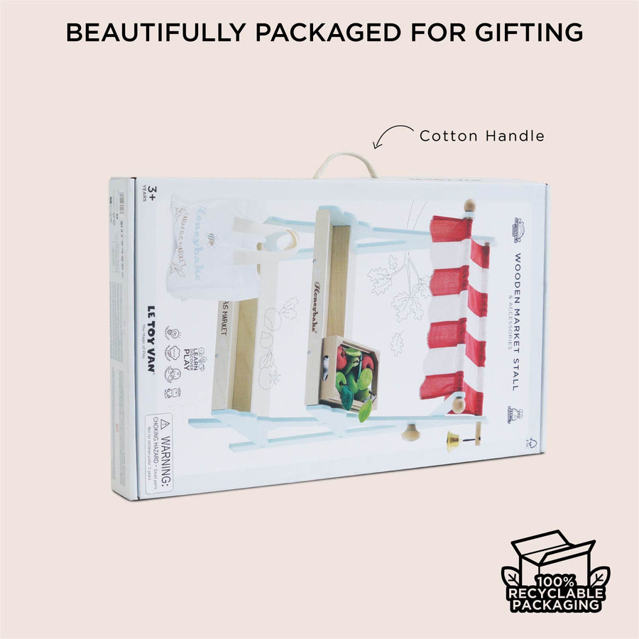 Wooden Market Stall & Fruit Play Food Crate - Miu Mau Collectibles