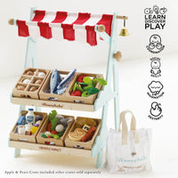 Wooden Market Stall & Fruit Play Food Crate - Miu Mau Collectibles