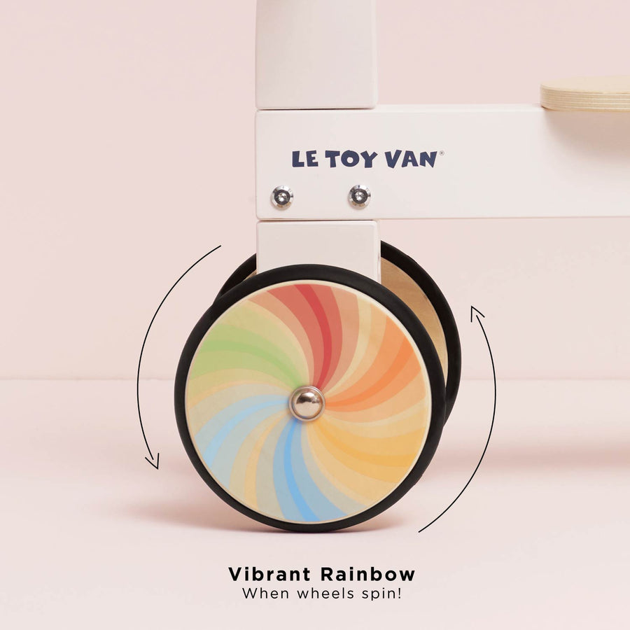 Wooden Rainbow Ride On Trike - Miu Mau Collectibles