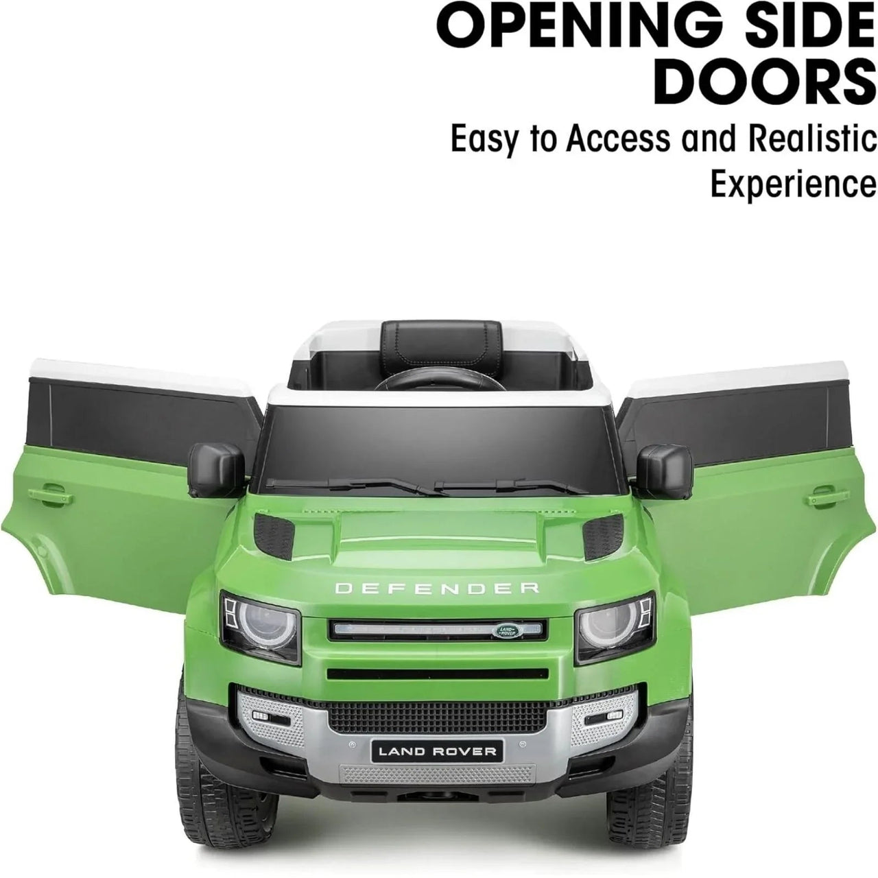 Xootz Land Rover Defender 12V Electric Ride On with Lithium Battery - Green - Miu Mau Collectibles