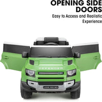Xootz Land Rover Defender 12V Electric Ride On with Lithium Battery - Green - Miu Mau Collectibles