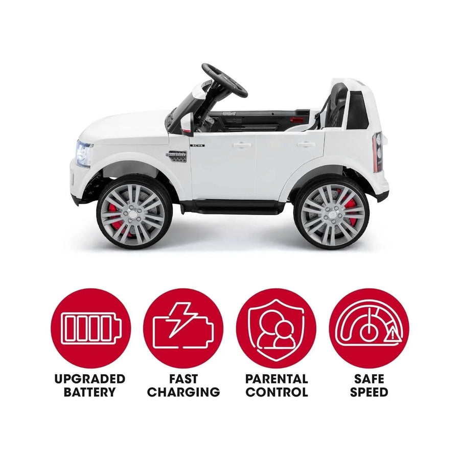 Xootz Land Rover Discovery 12V Ride On Lithium - White - Miu Mau Collectibles