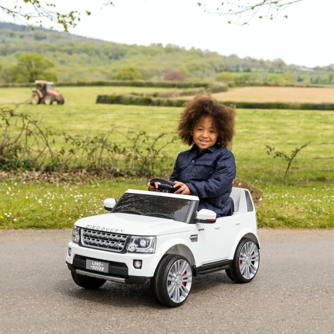 Xootz Land Rover Discovery 12V Ride On Lithium - White - Miu Mau Collectibles