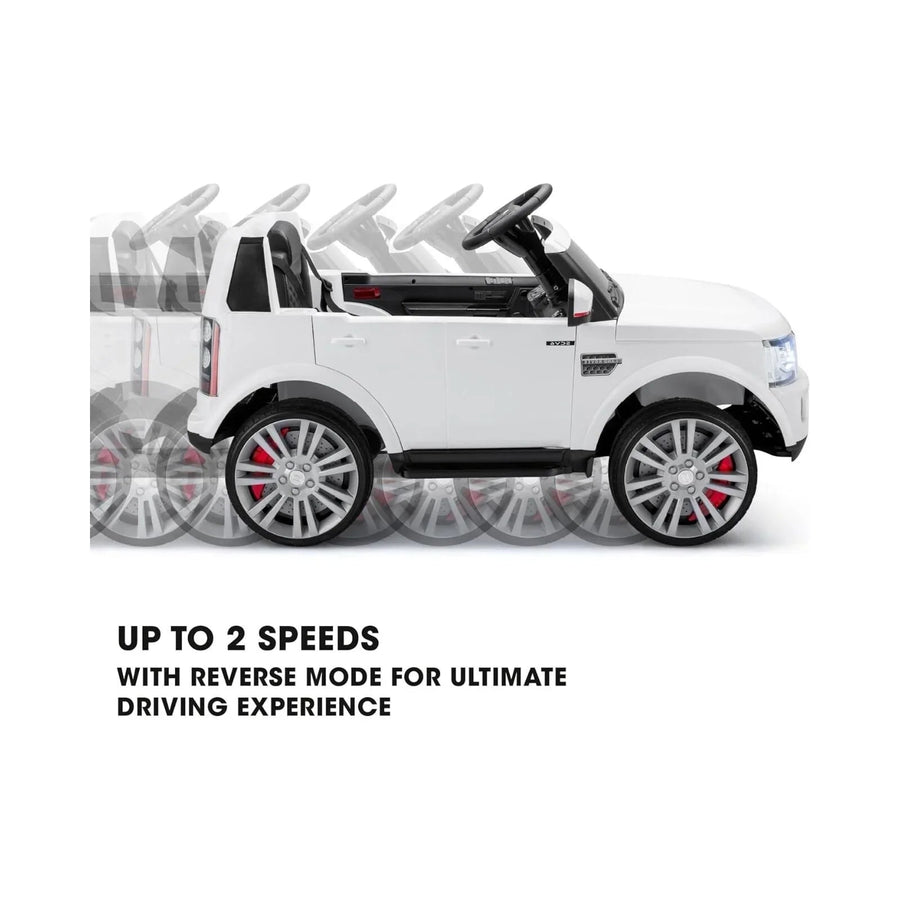 Xootz Land Rover Discovery 12V Ride On Lithium - White - Miu Mau Collectibles