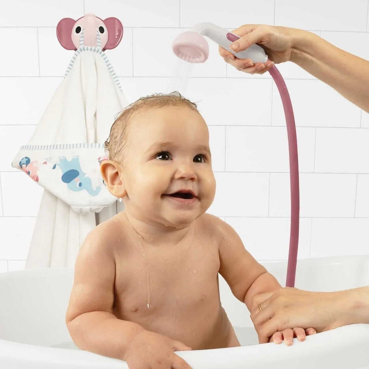 Yookidoo Baby Shower Gift Set Elephant - Blush Pink - Miu Mau Collectibles