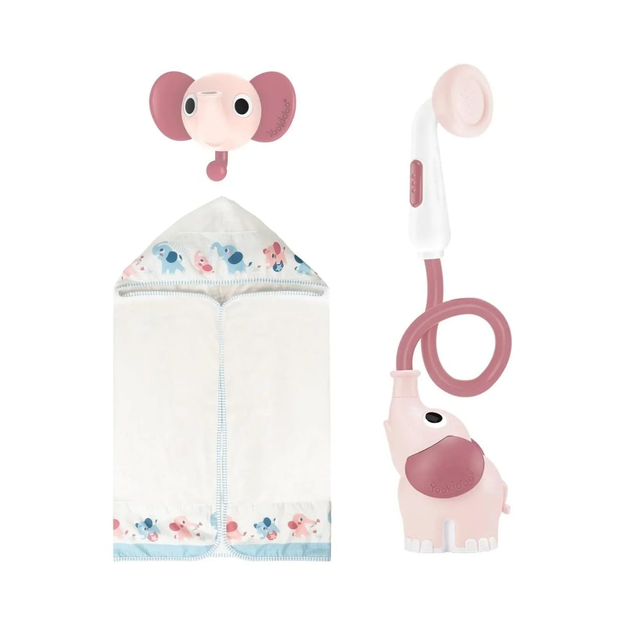 Yookidoo Baby Shower Gift Set Elephant - Blush Pink - Miu Mau Collectibles